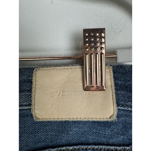 Everlane Womens Summer Jean Relaxed Fit Mid Rise Distressed Casual Cotton Jeans - Picture 5 of 11